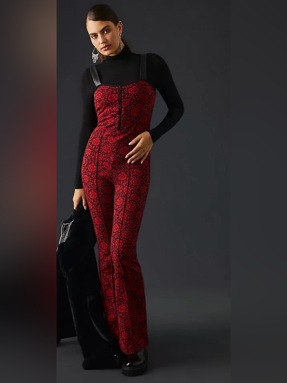NWT Anthropologie Maeve Printed Sweetheart Bustier Knit Jumpsuit - Size 10
